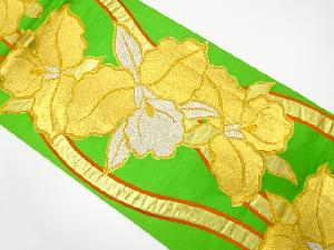 アンティーク　立涌に花模様織り出し袋帯（材料）